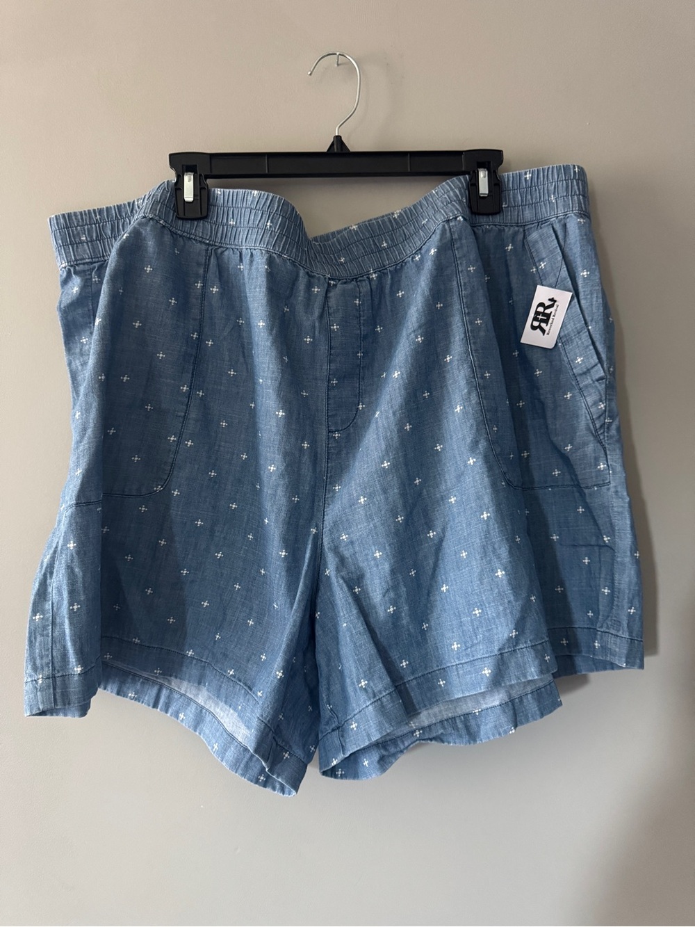 Sonoma | chambray polka dot shorts | 2X
